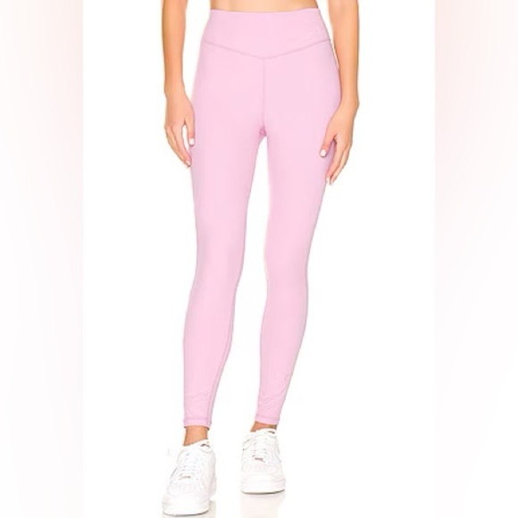 NWT WEWOREWHAT V shape pink leggings 26โ (size M) - Picture 1 of 7